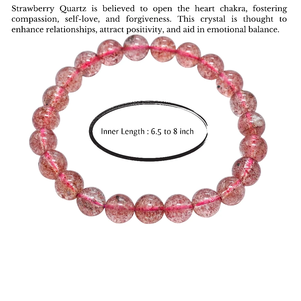 Strawberry Quartz Bracelet (Stretchable)