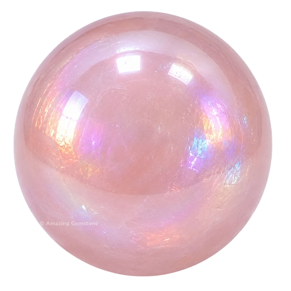 Angel Aura Rose Quartz Sphere (2 Inch)