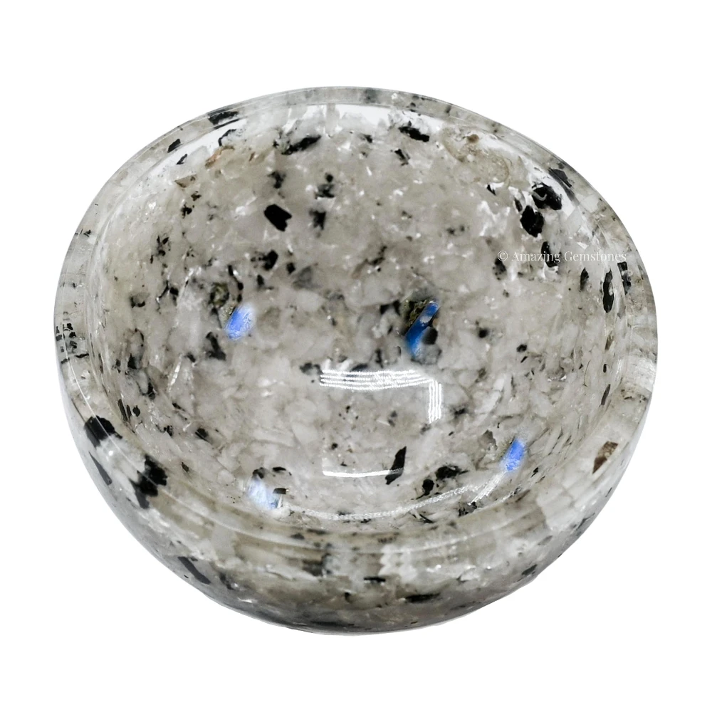 Rainbow Moonstone Crystal Orgone Bowl (3 Inch)