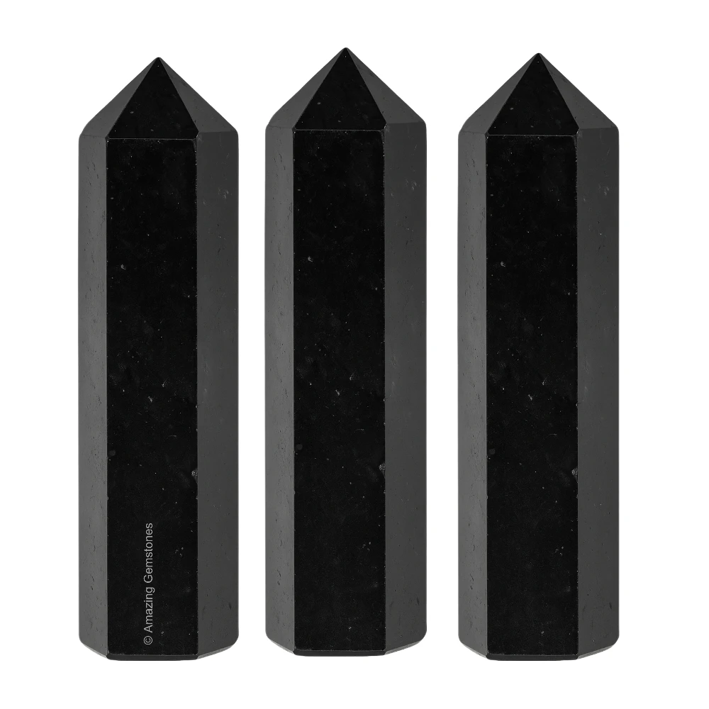 Black Tourmaline Pencil Points (Set of 50)