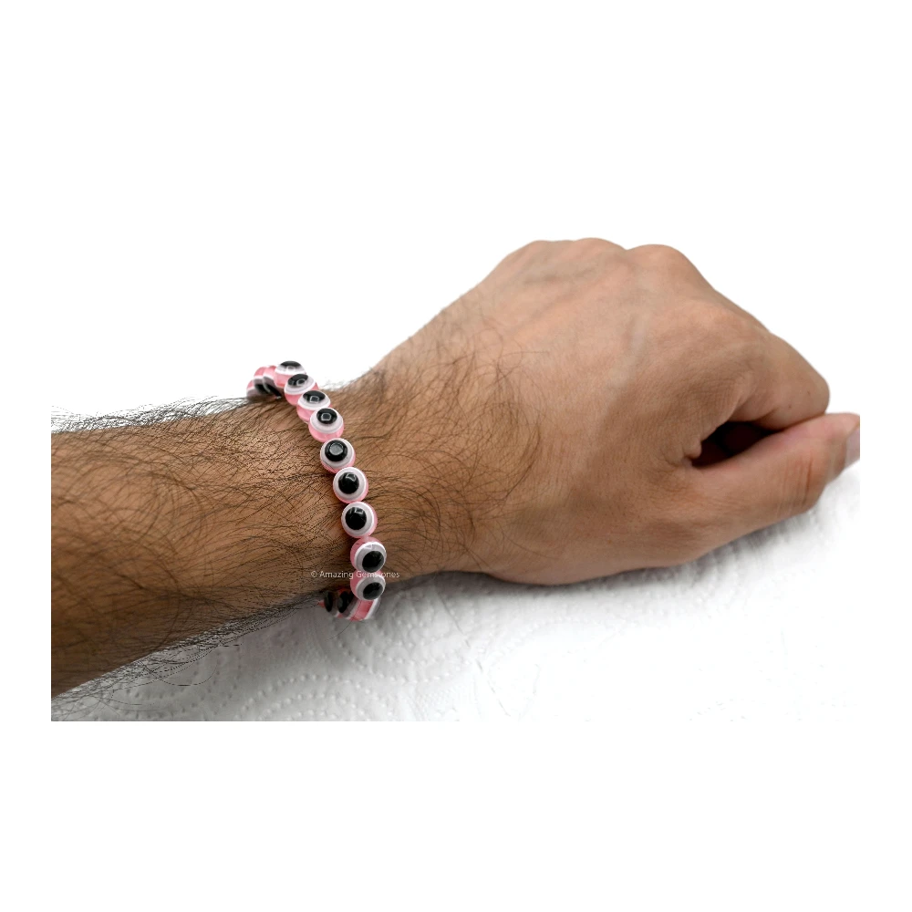 Pink Evil Eye Bracelet
