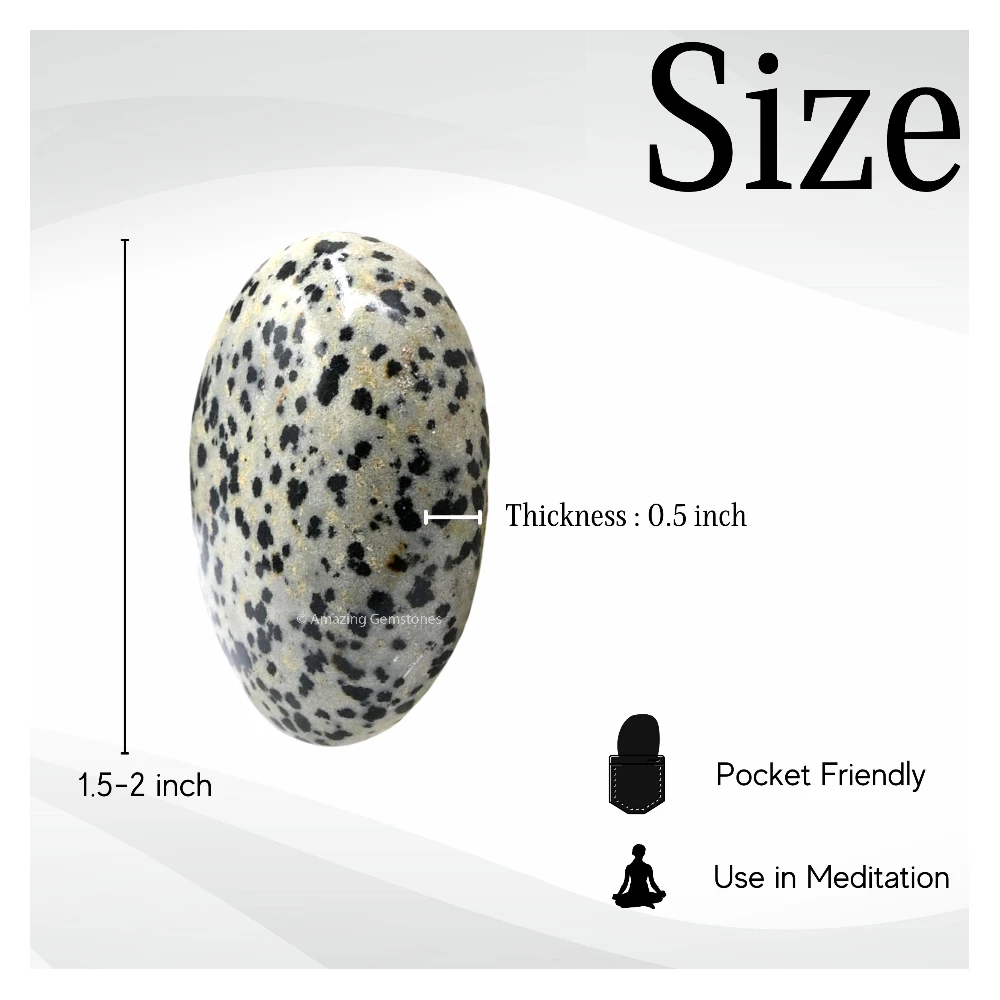 Dalmatian Jasper Palm Stone