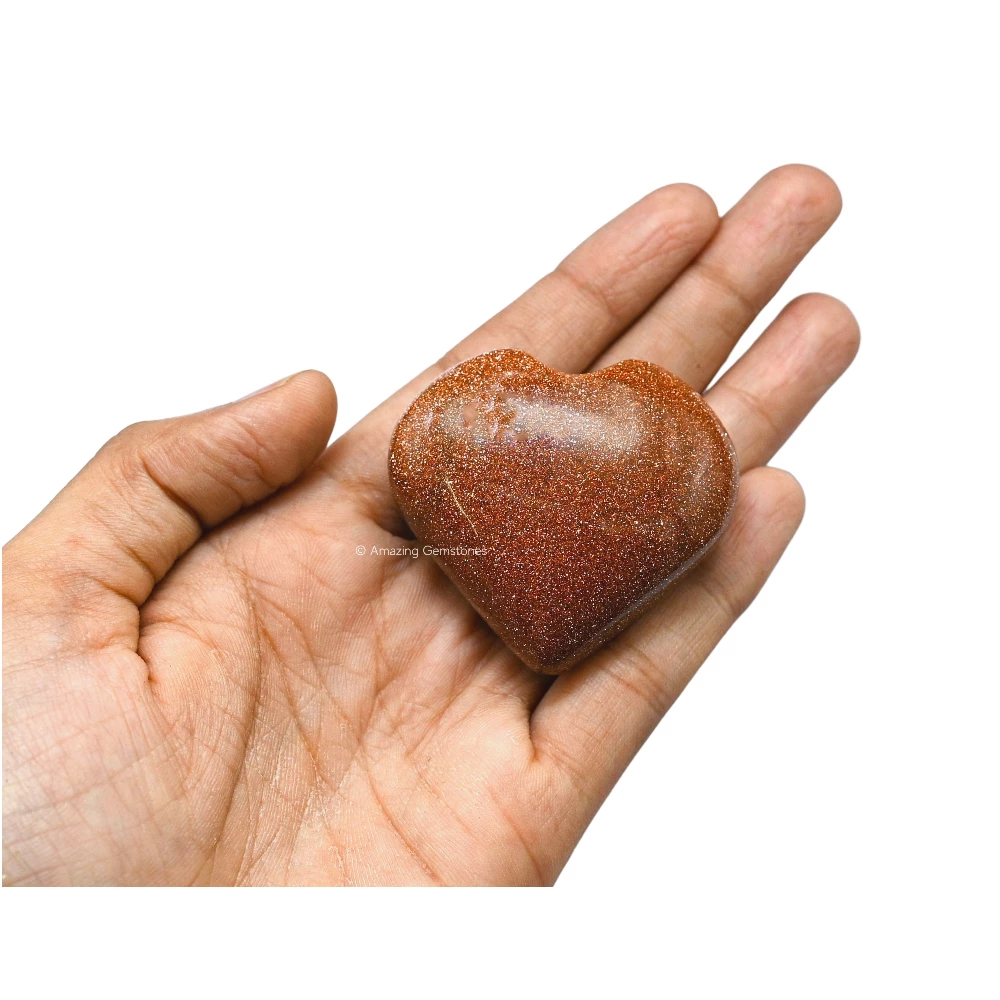 Red Goldstone Heart