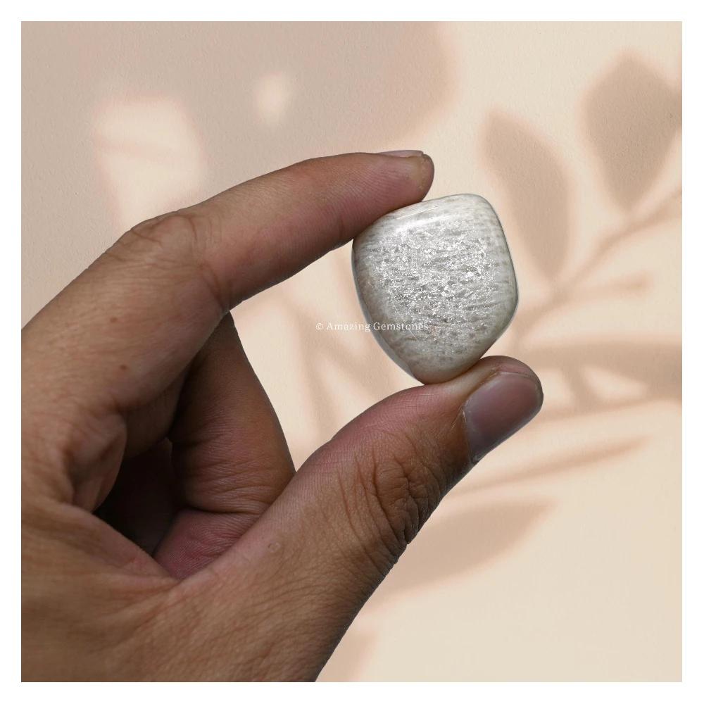 Tumbled Cream Moonstone Crystals Stones (1 oz)