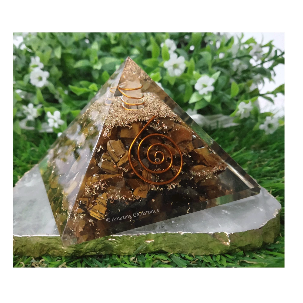 Tiger Eye Orgone Pyramid
