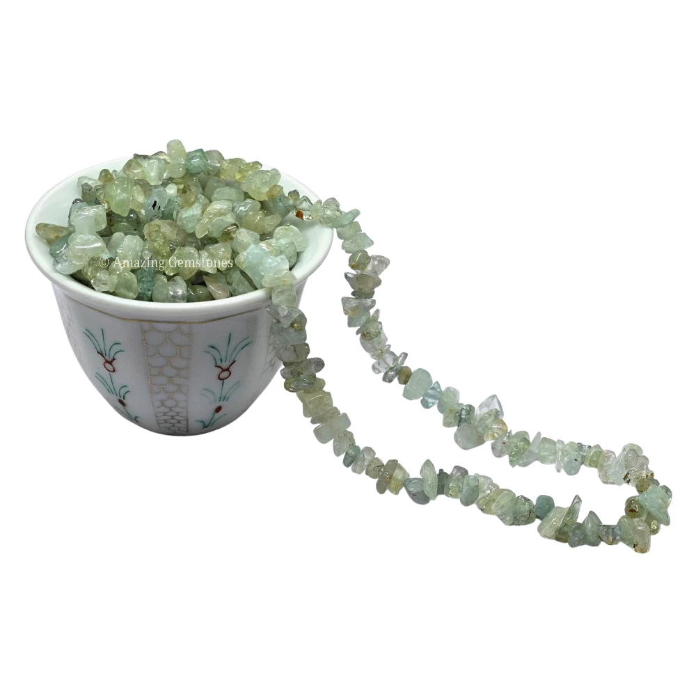 Green Aventurine Chips - Pre Drilled