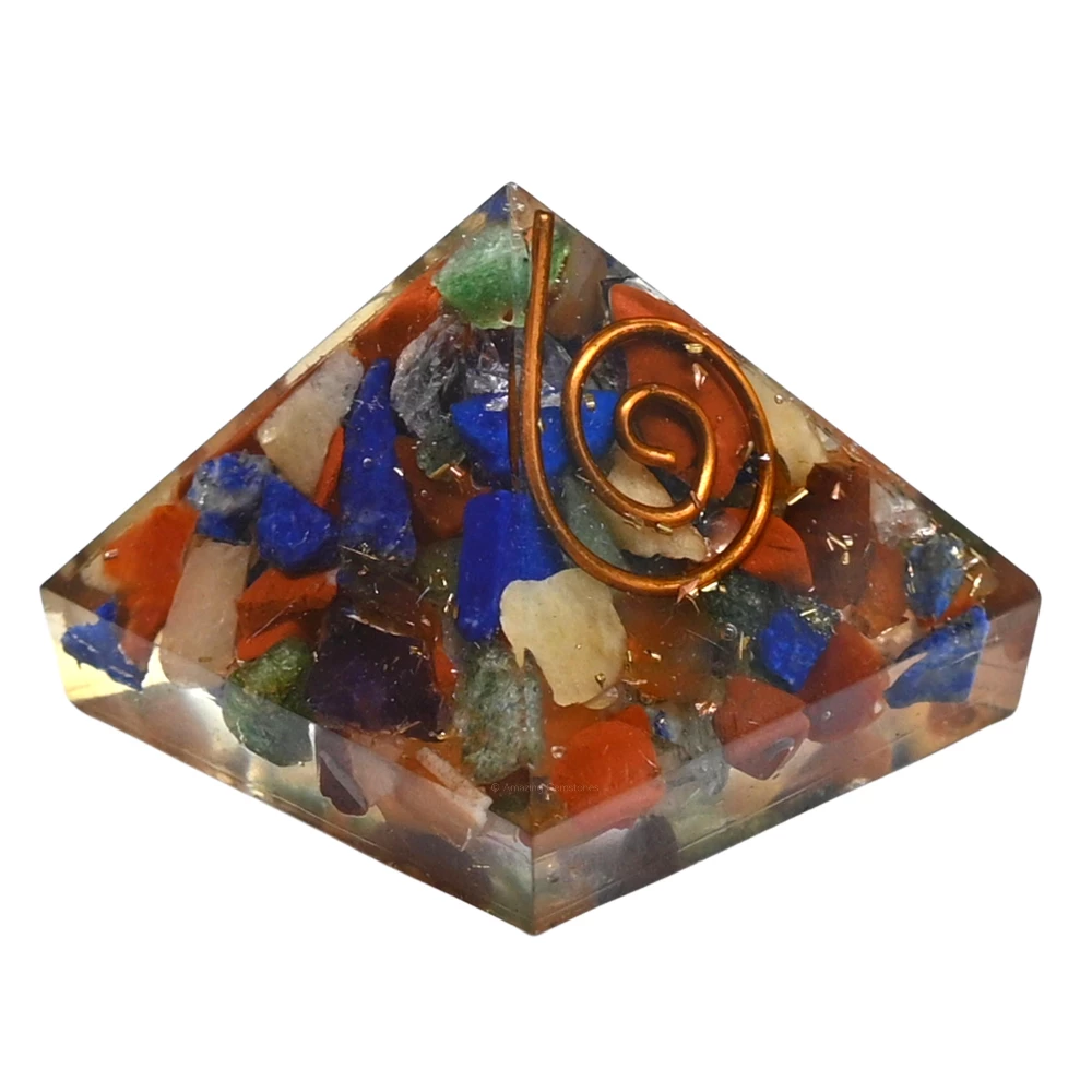 Mix Chakra Orgone Pyramid - Mini