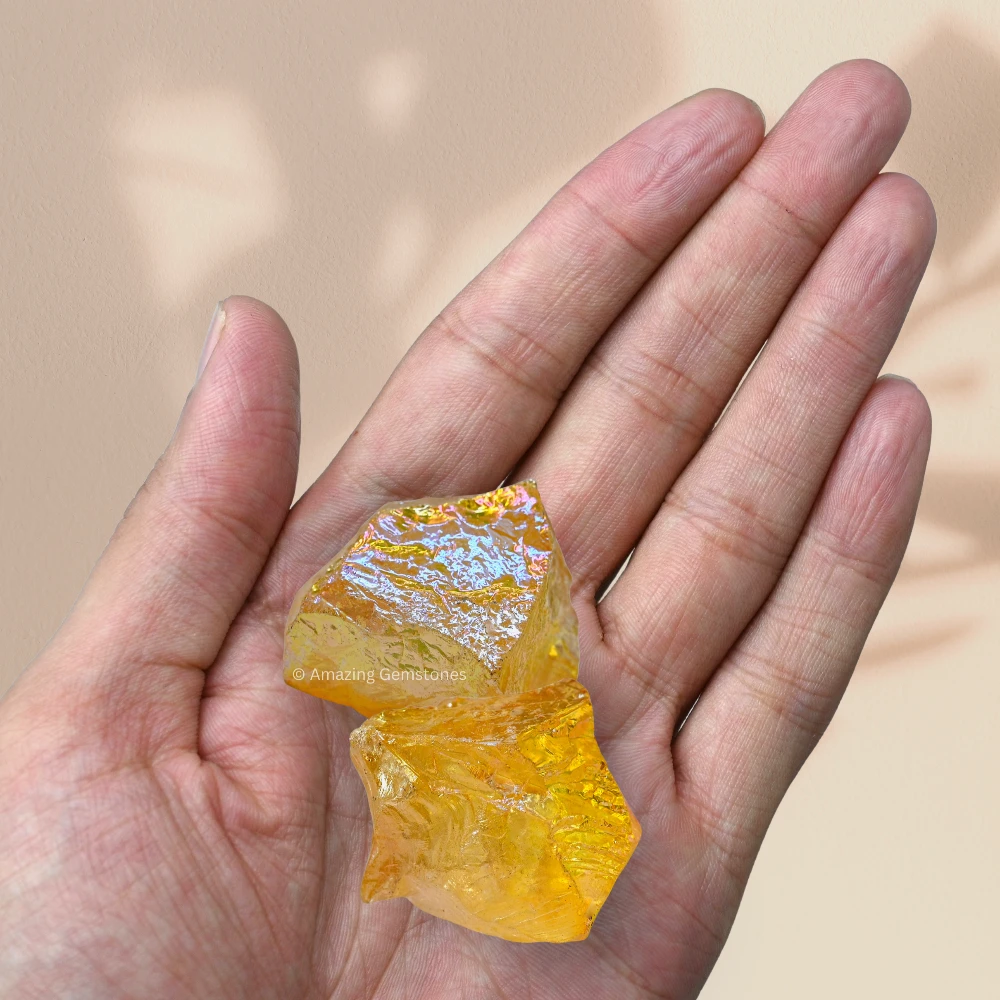 Yellow Aura Quartz Raw Crystals (1 LB)