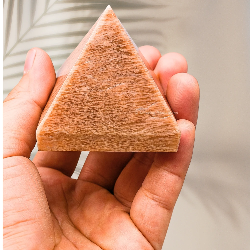 Peach Moonstone Pyramid (2 Inch)