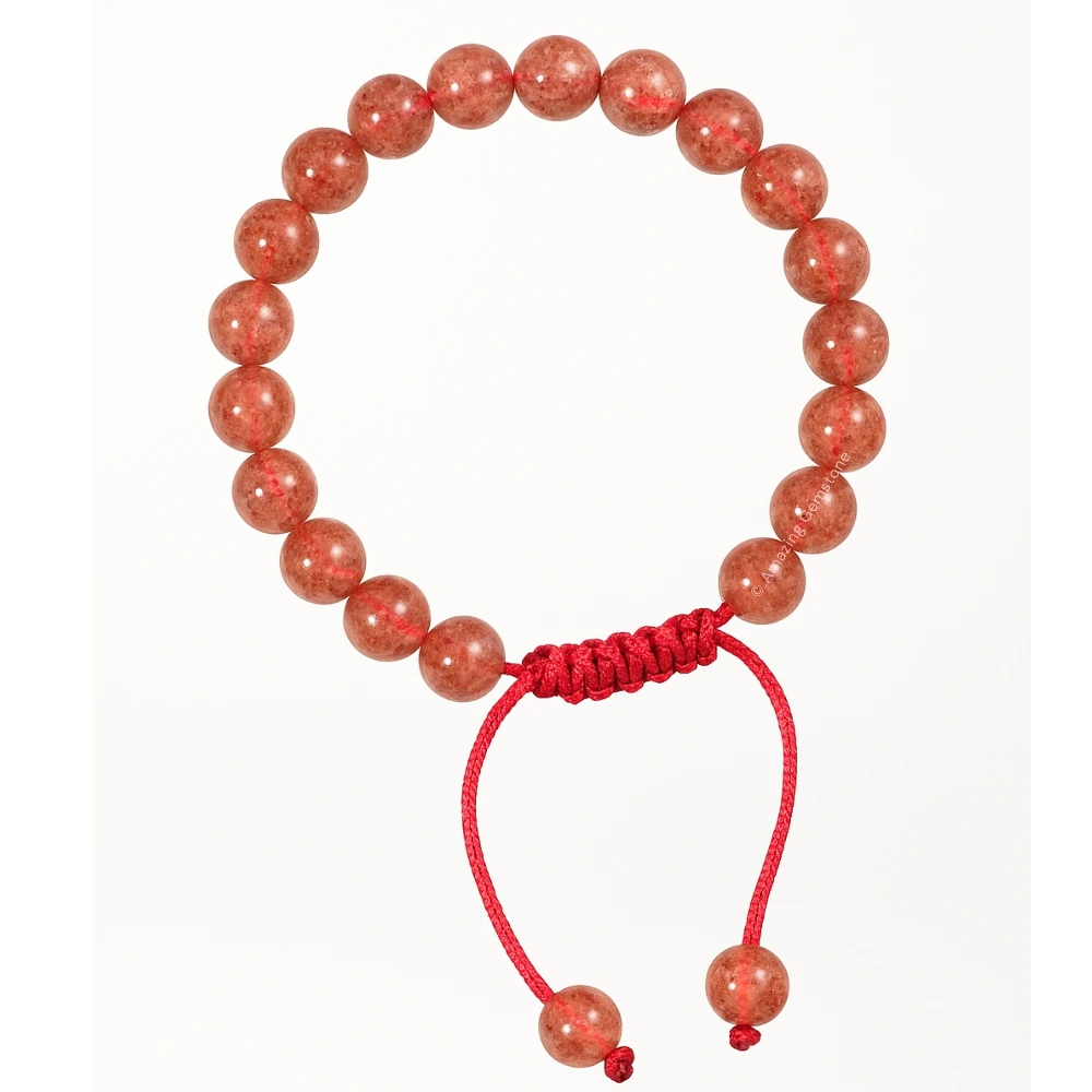 Strawberry Quartz Bracelet (Adjustable)