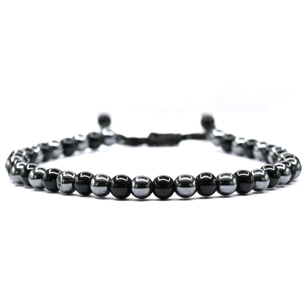 Black Obsidian Hematite Anklet