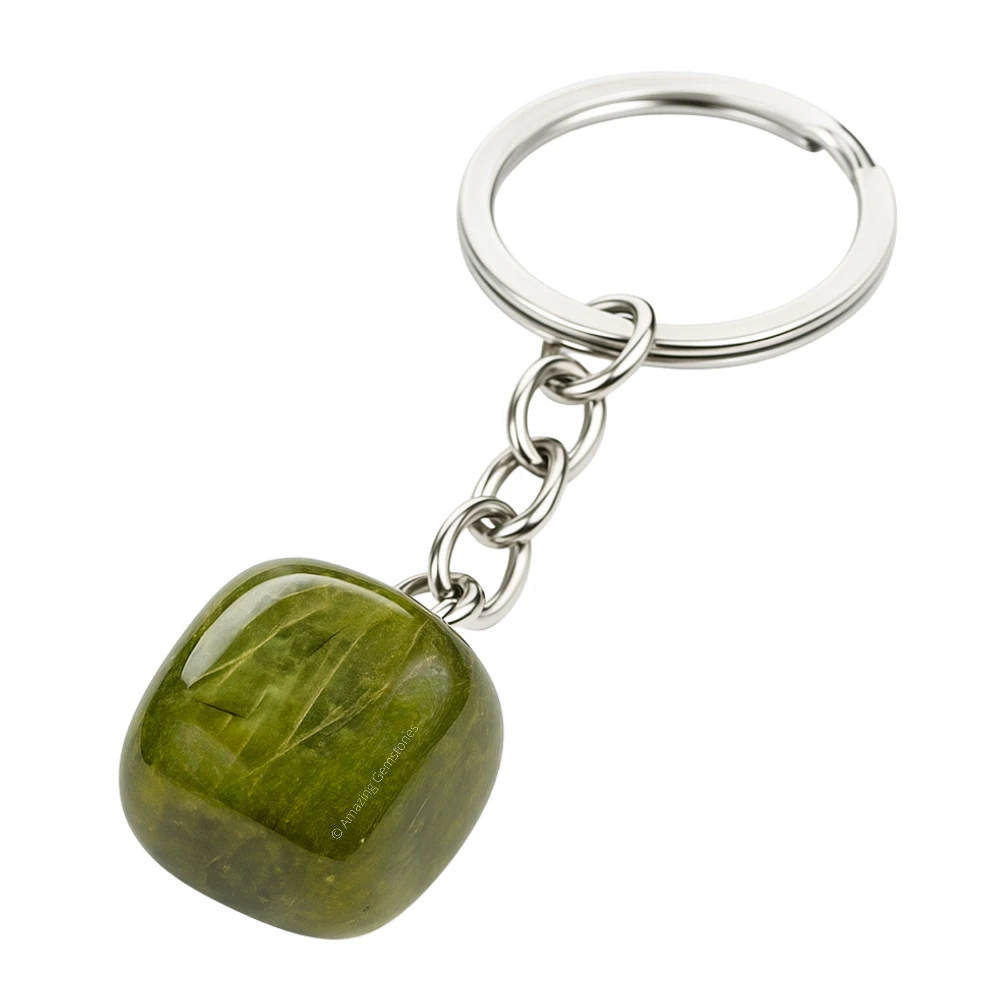 Vesuvianite Keychain Keys Holder (Tumble)