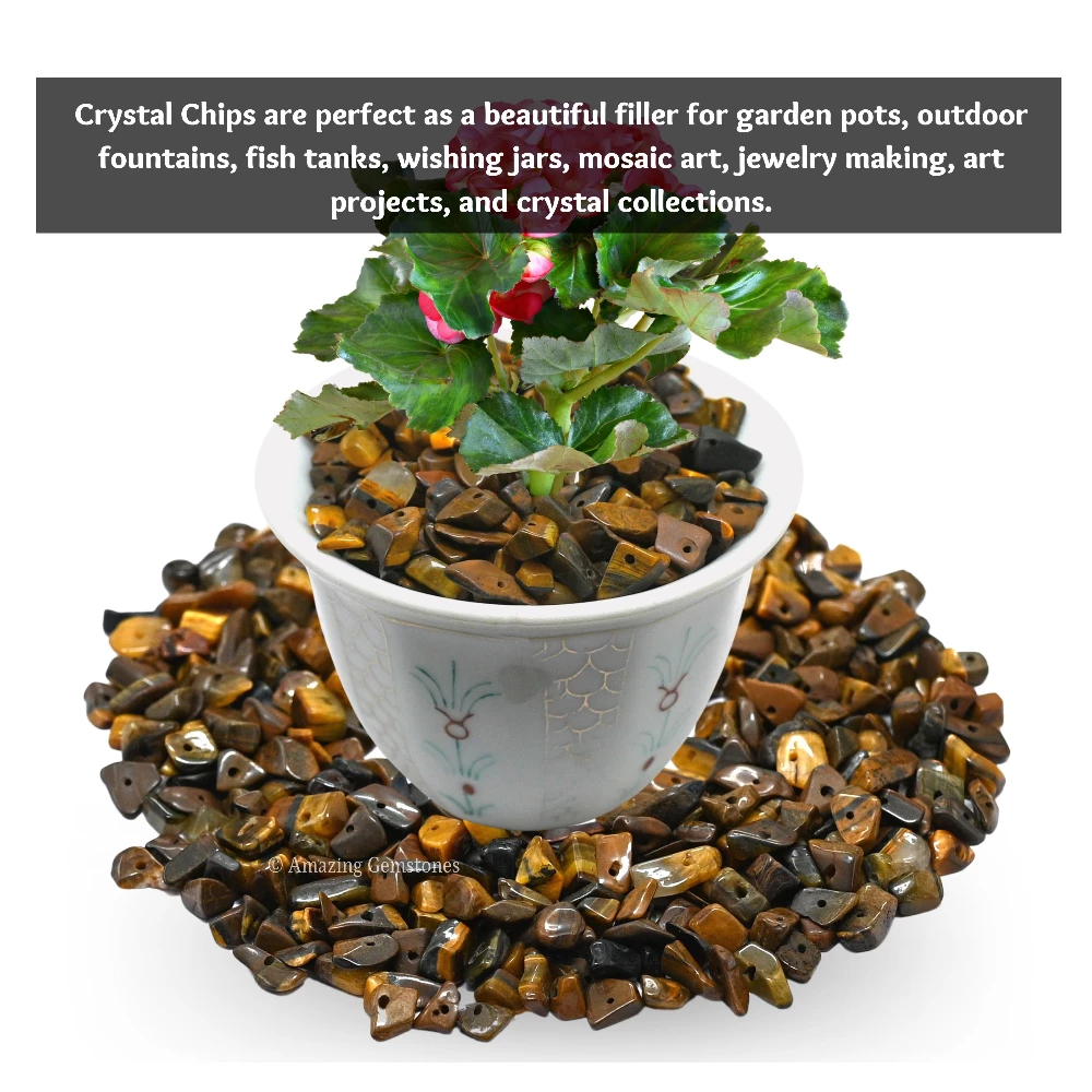 Tiger Eye Chips - Pre Drilled