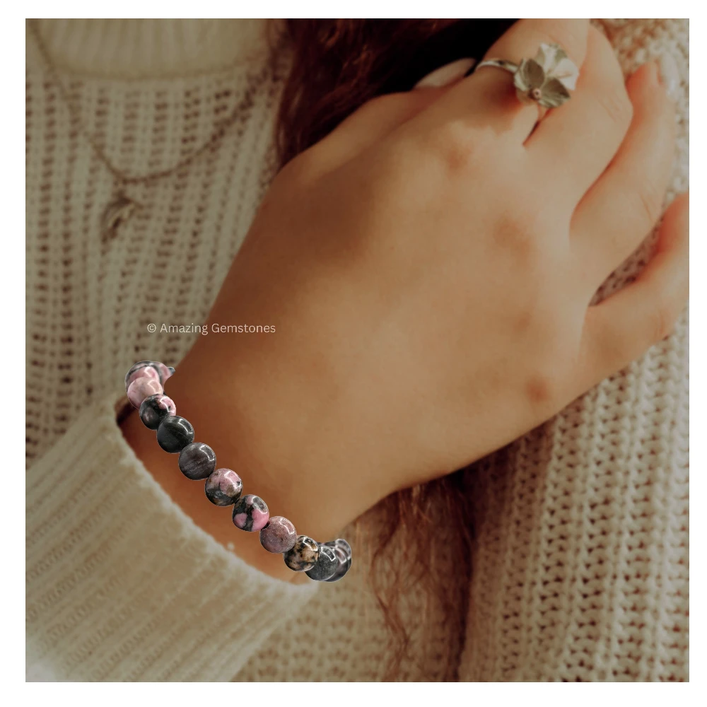 Rhodonite Bracelet (Adjustable)