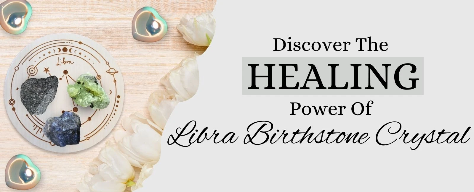 Libra's Peaceful Palette: Healing Crystal Raw Stone Collection