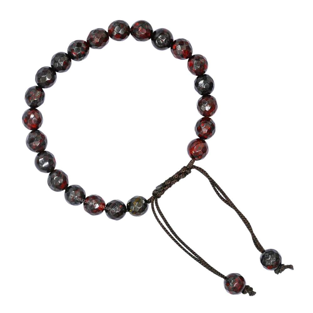 Iron Tiger Eye Bracelet (Faceted) (Adjustable)