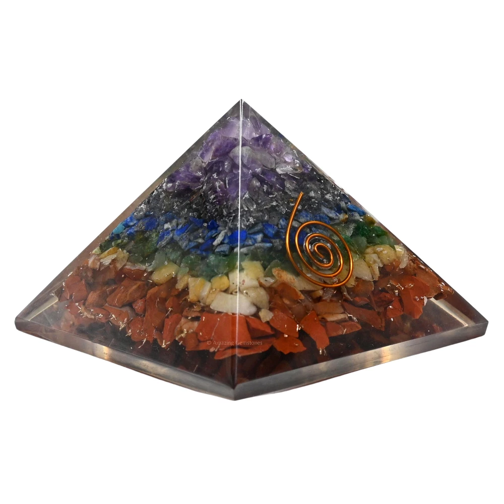 Natural Chakra Orgone Pyramid