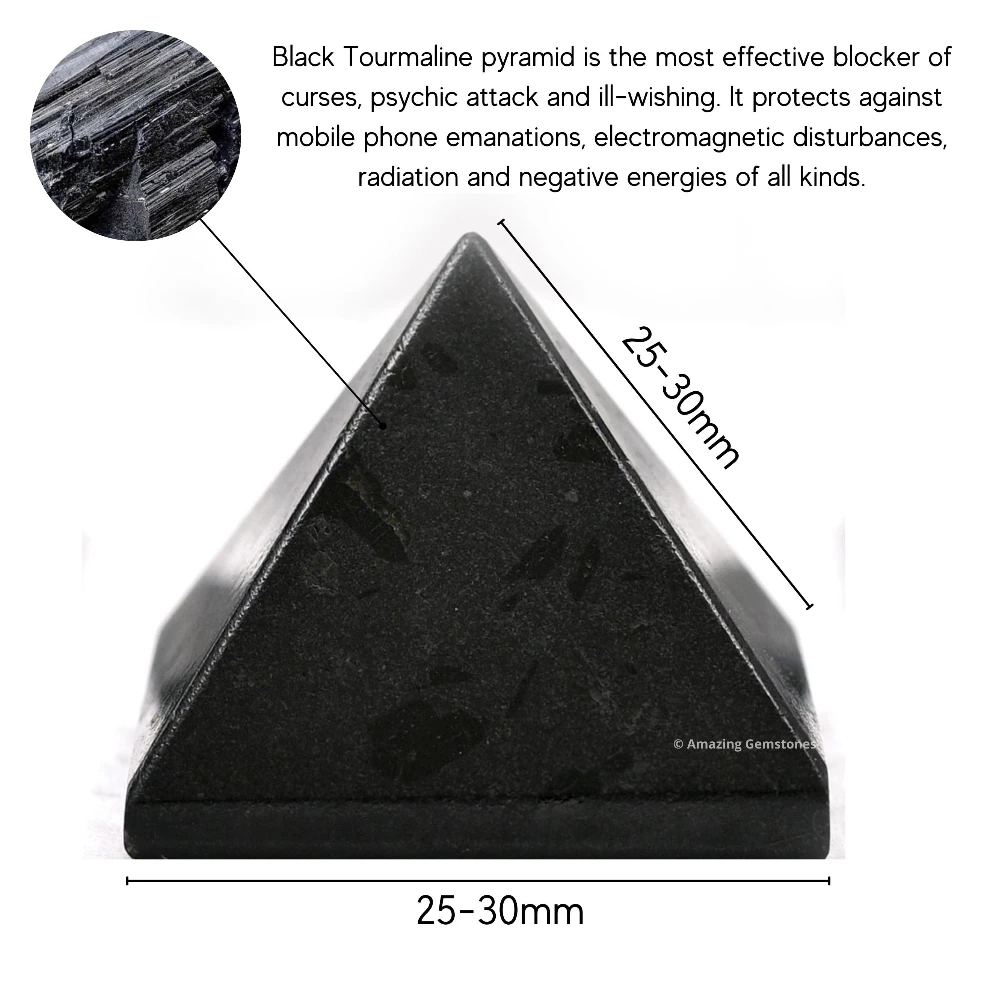 Black Tourmaline Pyramid (1 Inch)