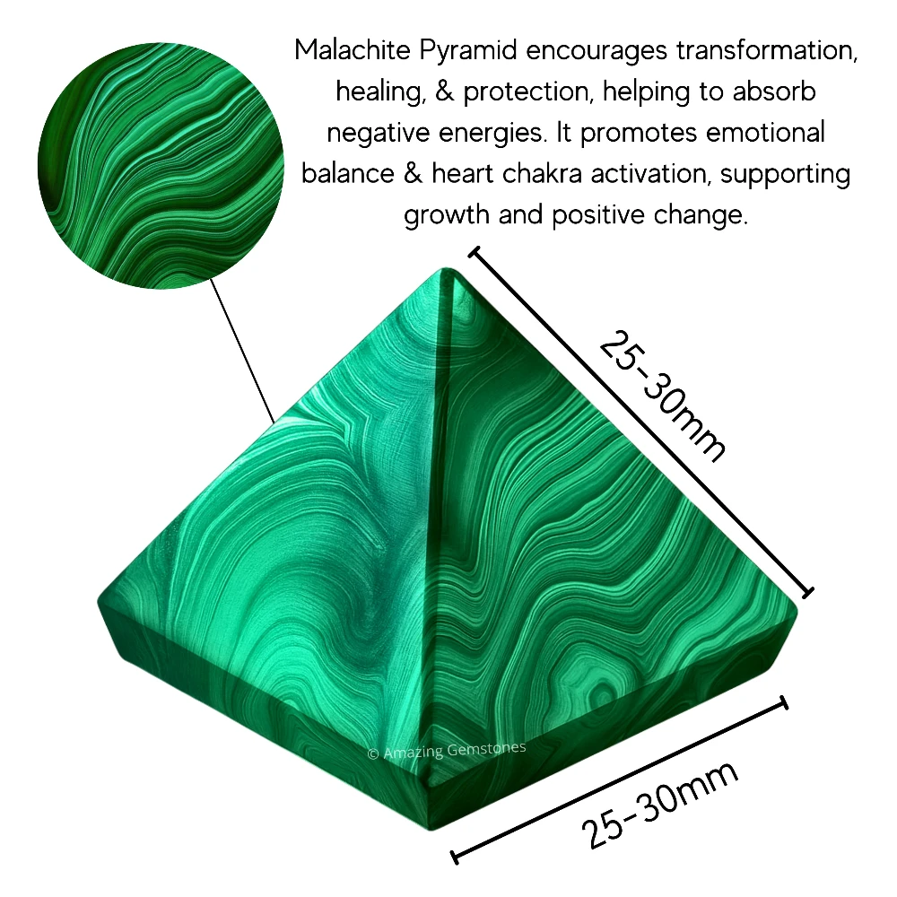 Malachite Pyramid (1 Inch)
