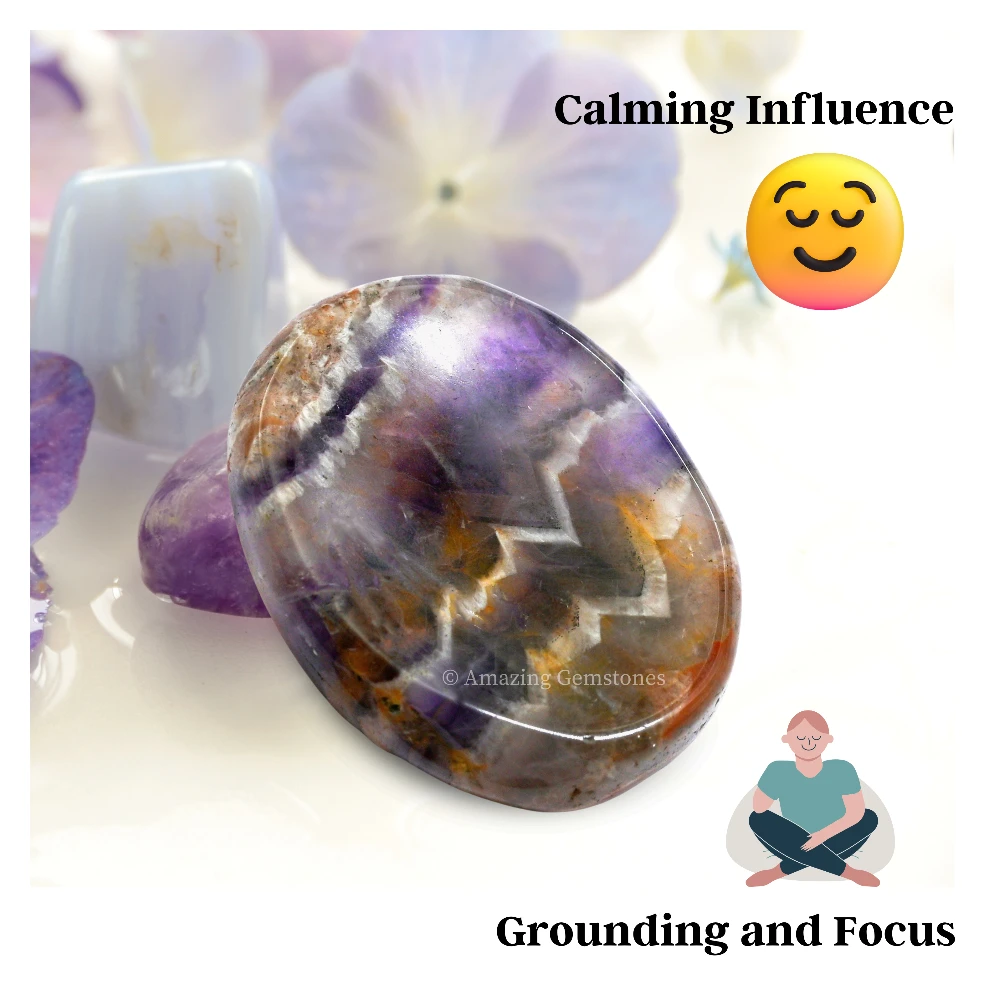 Amethyst Chevron Worry Stone