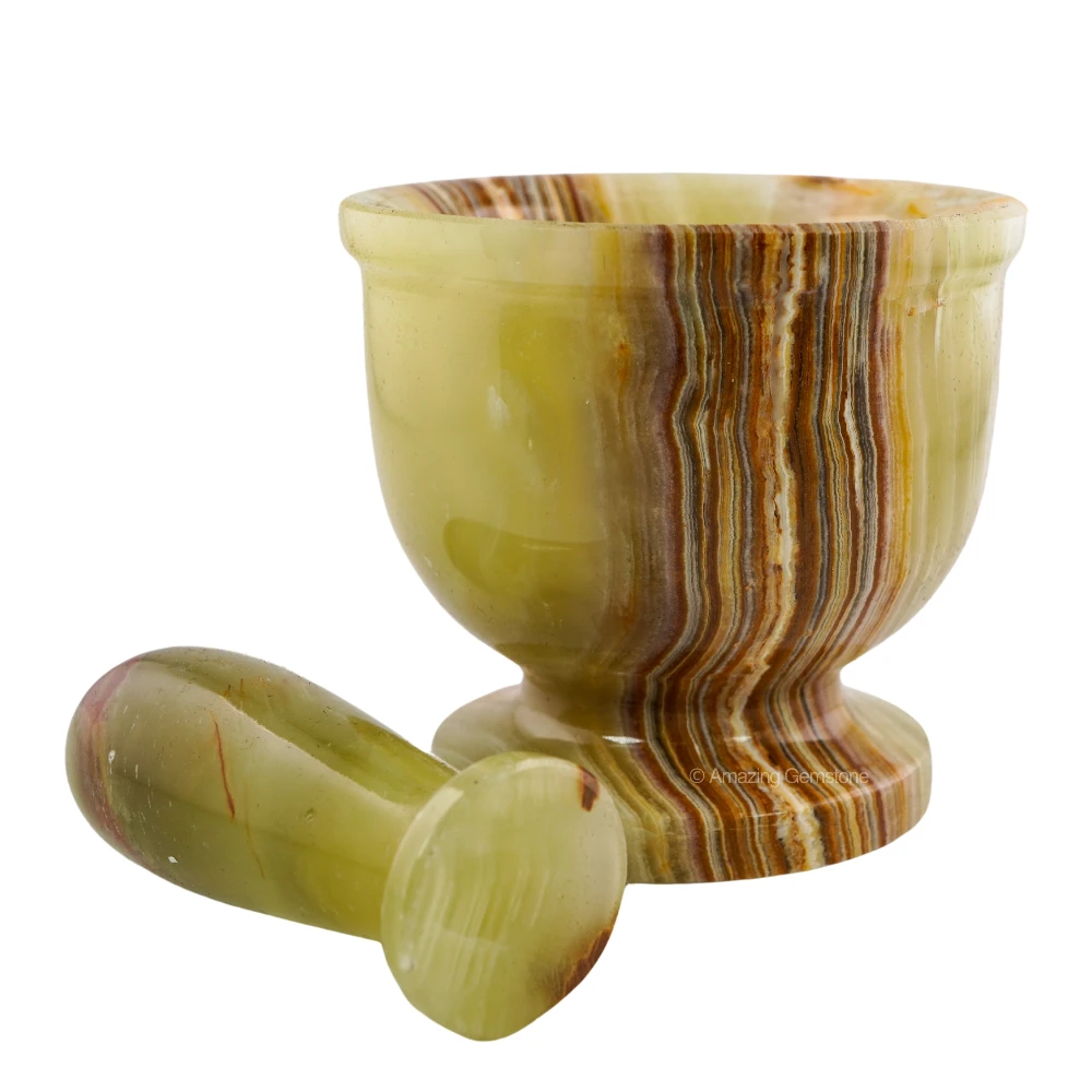 Green Onyx Mortar and Pestle Set