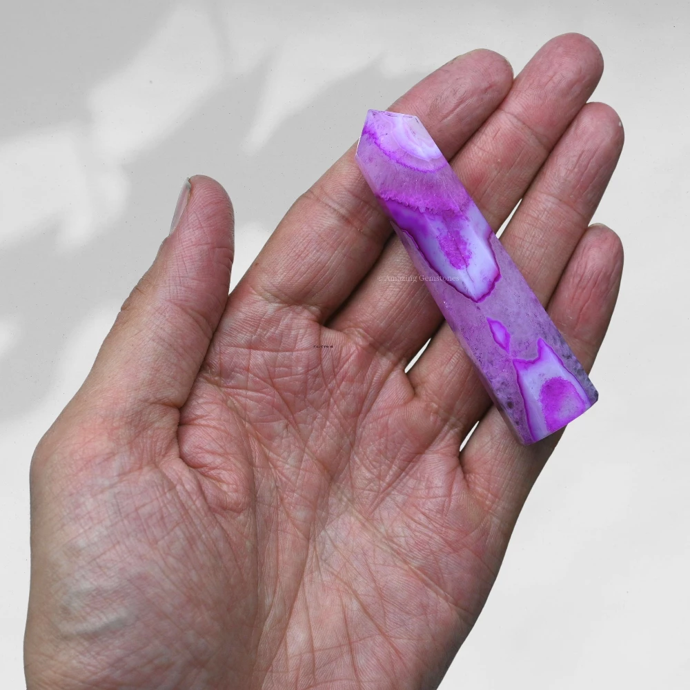 Pink Agate Tower (3" to 4" INCH)