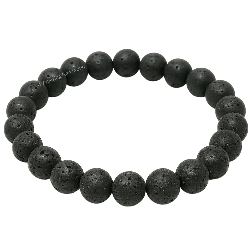 Lava Stone Bracelet (Stretchable)