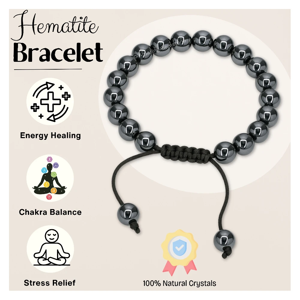 Hematite Bracelet (Adjustable)