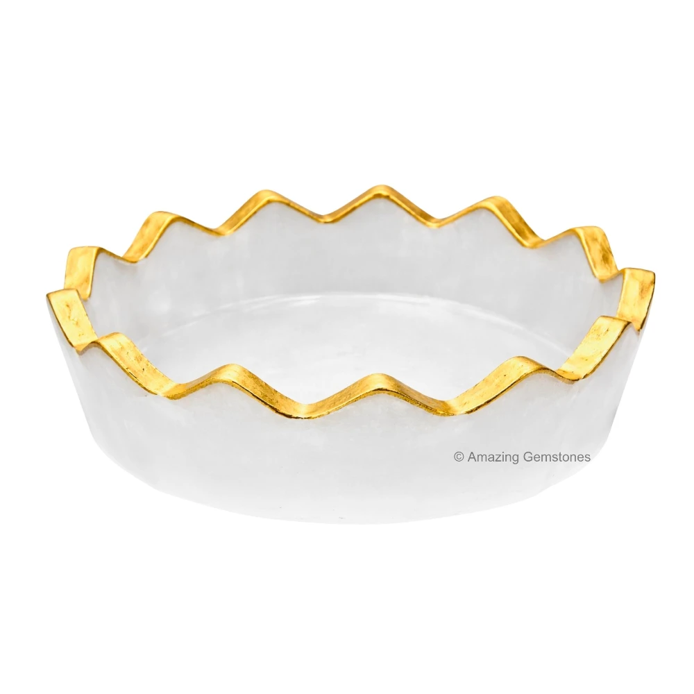 Money Bowl with Golden Rim For Feng Shui Wealth Attraction