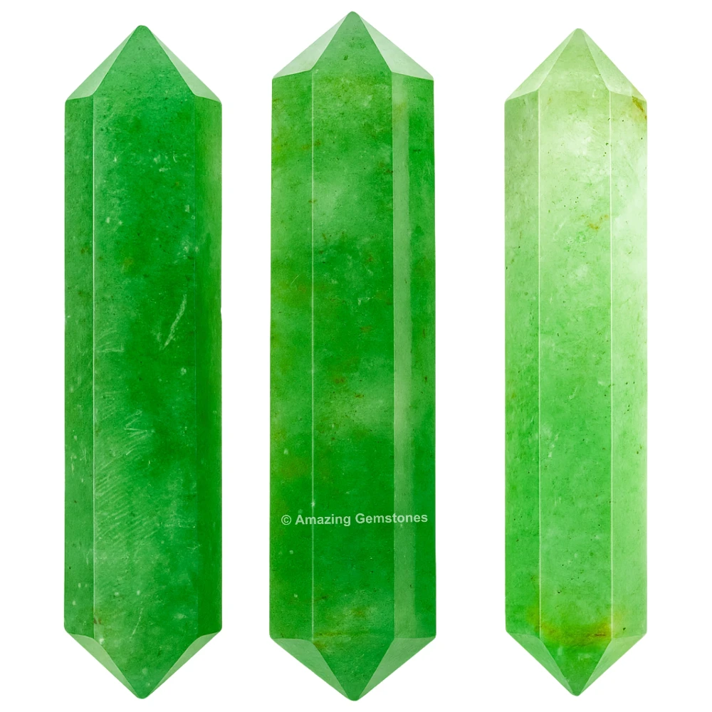 Green Strawberry Quartz Pencil Points (Double Terminated) (Set of 3)