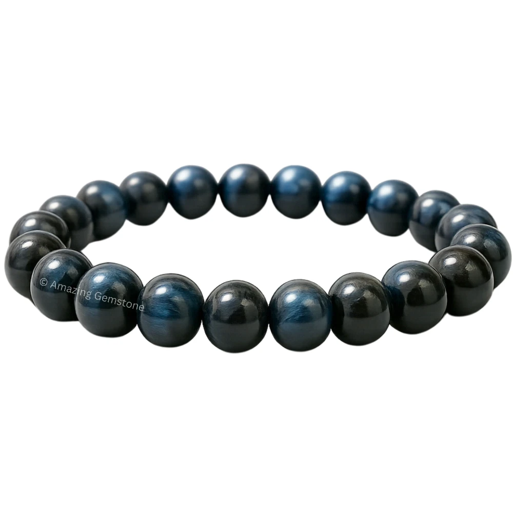 Blue Cat's Eye Bracelet (Strechable)