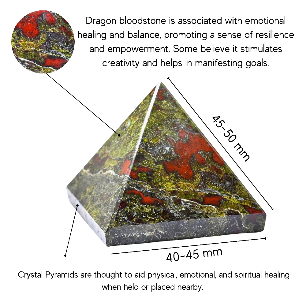 Dragon Bloodstone Pyramid (2 Inch)