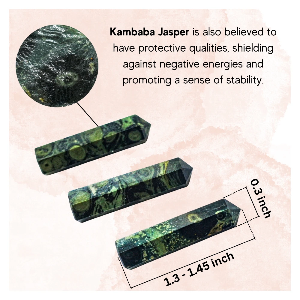 Kambaba Jasper Pencil Points (Set of 10)
