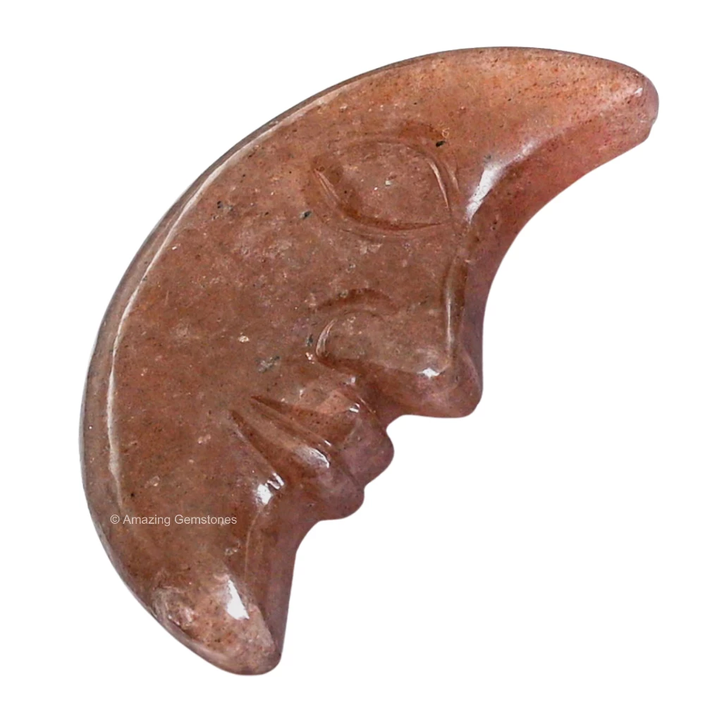 Strawberry Quartz Crescent Moon