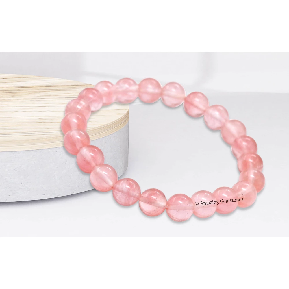 Cherry Quartz Bracelet (Stretchable)