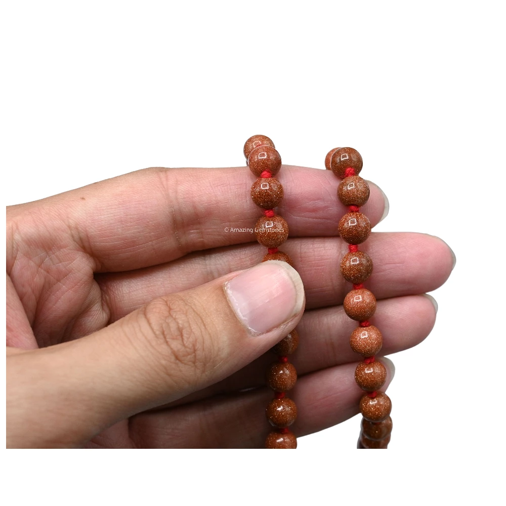 Red Goldstone Mala (Hand Knotted)