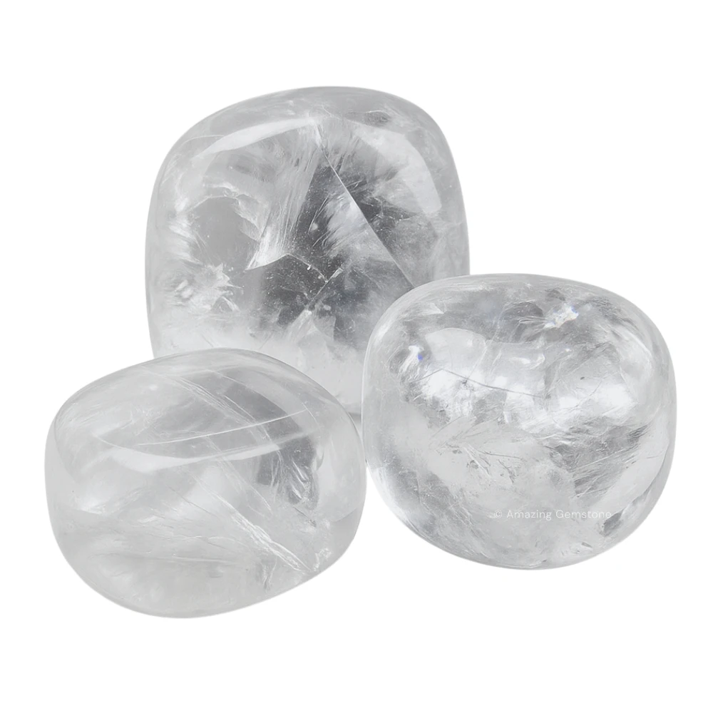 Tumbled Clear Quartz Crystals Stones(Premium Quality) (1 oz)