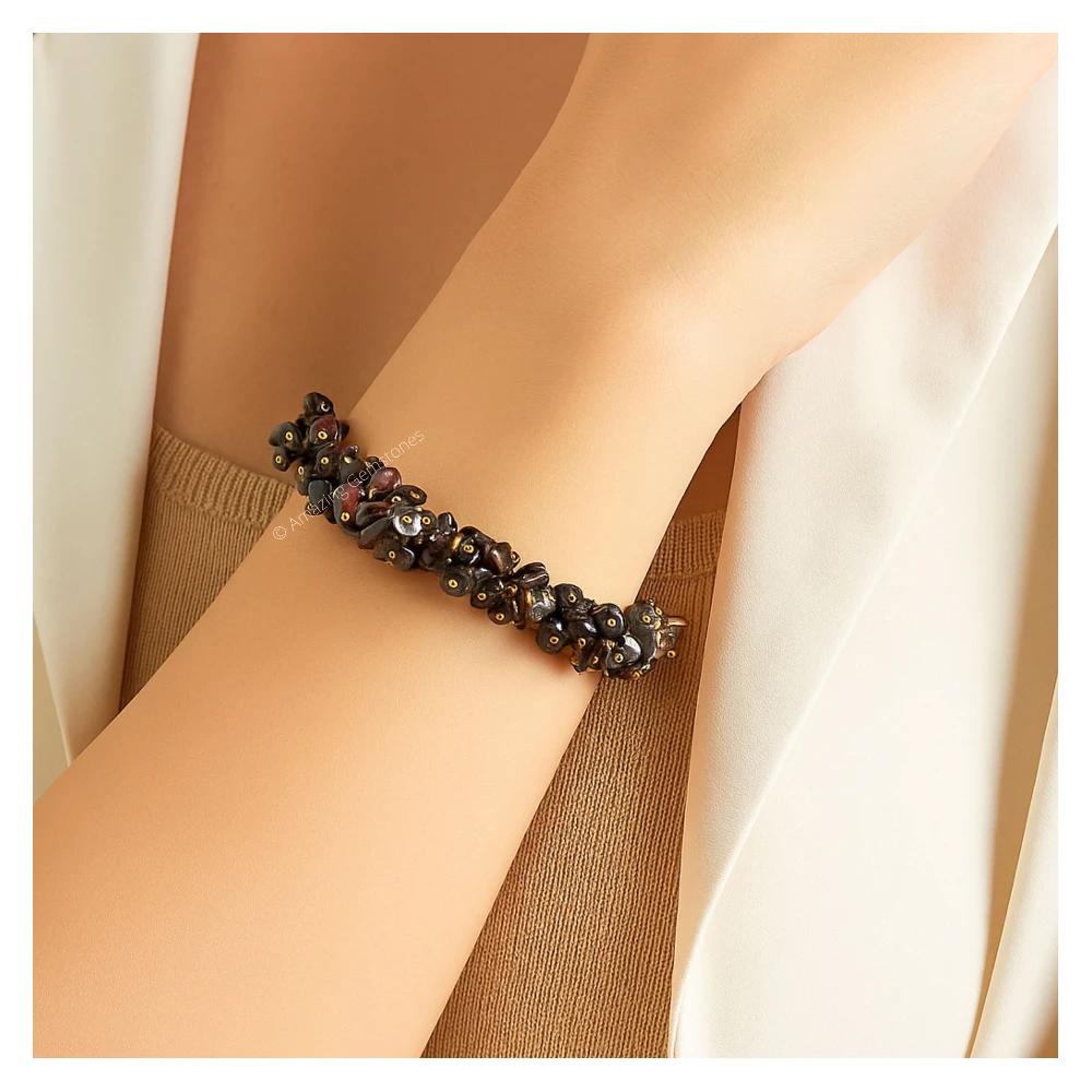 Garnet Chip Bracelet (Fuse)