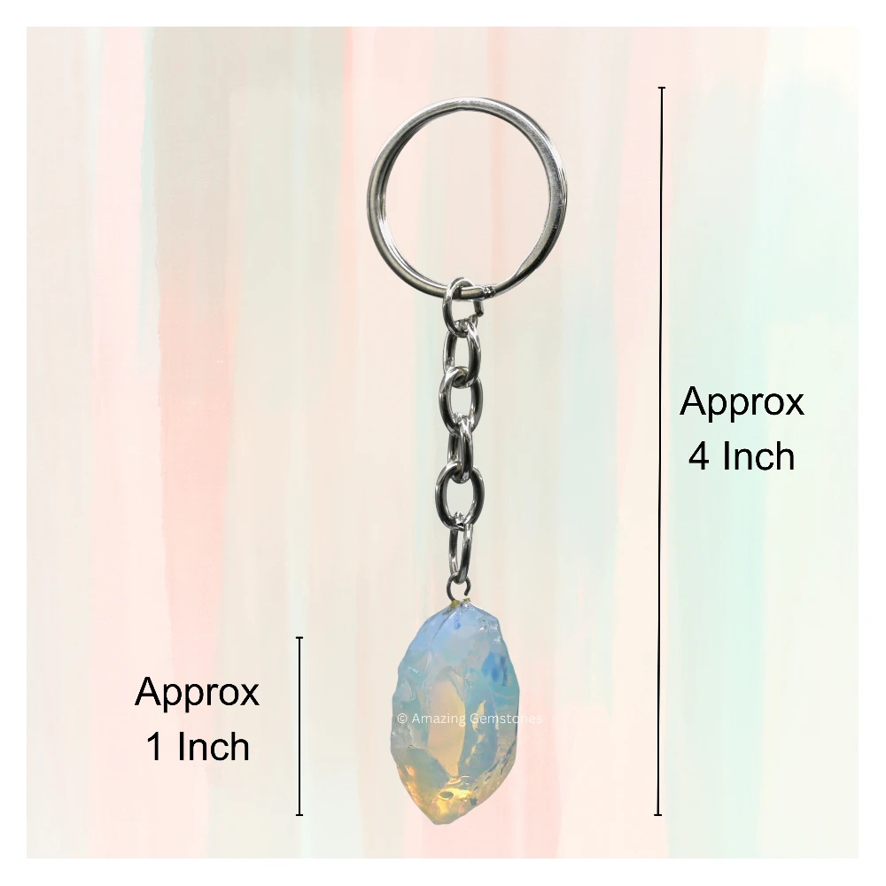 Opalite Keychain Keys Holder (Raw)