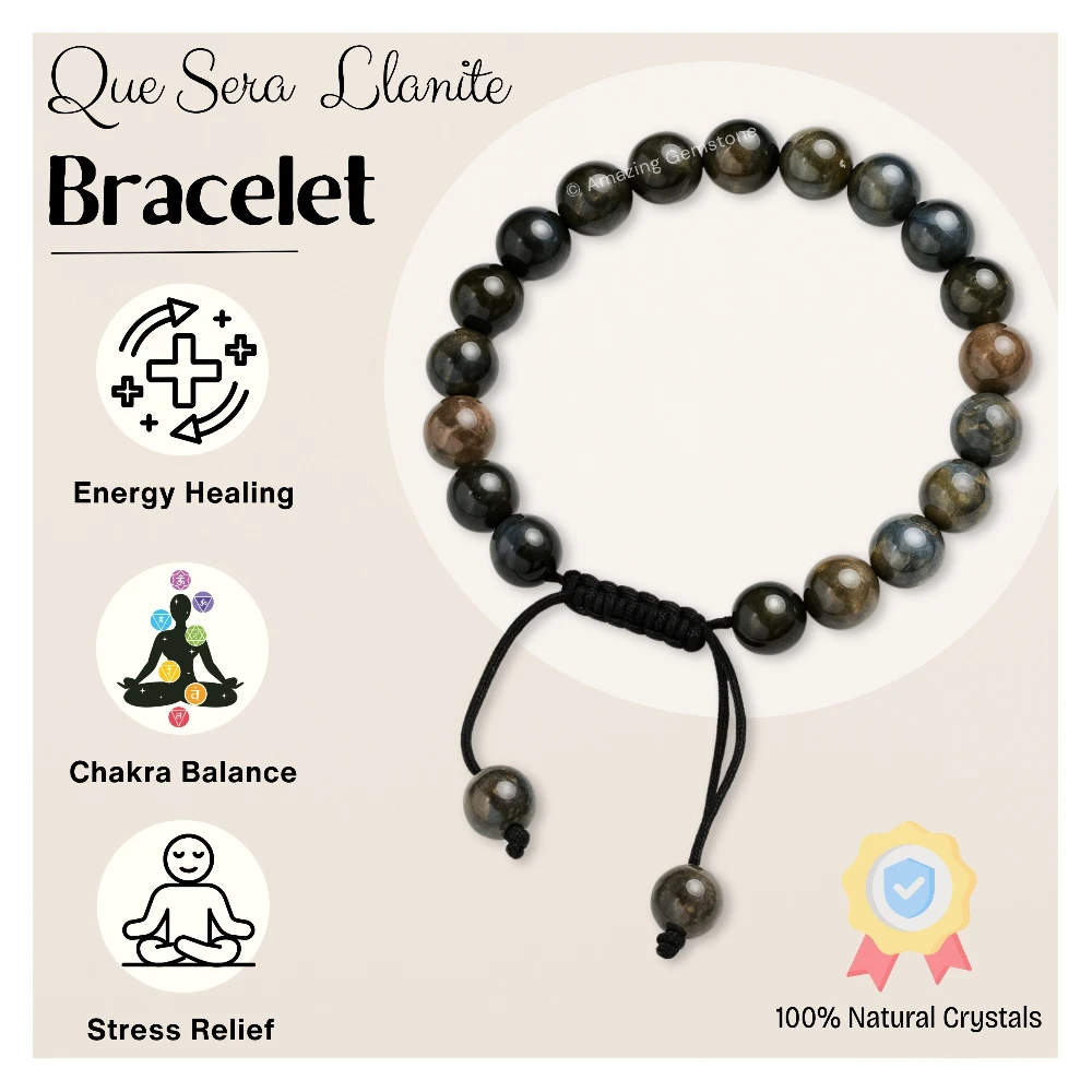 Que Sera Llanite stone Bracelet (Adjustable)