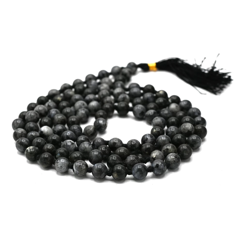 Larvikite Mala (Hand Knotted)