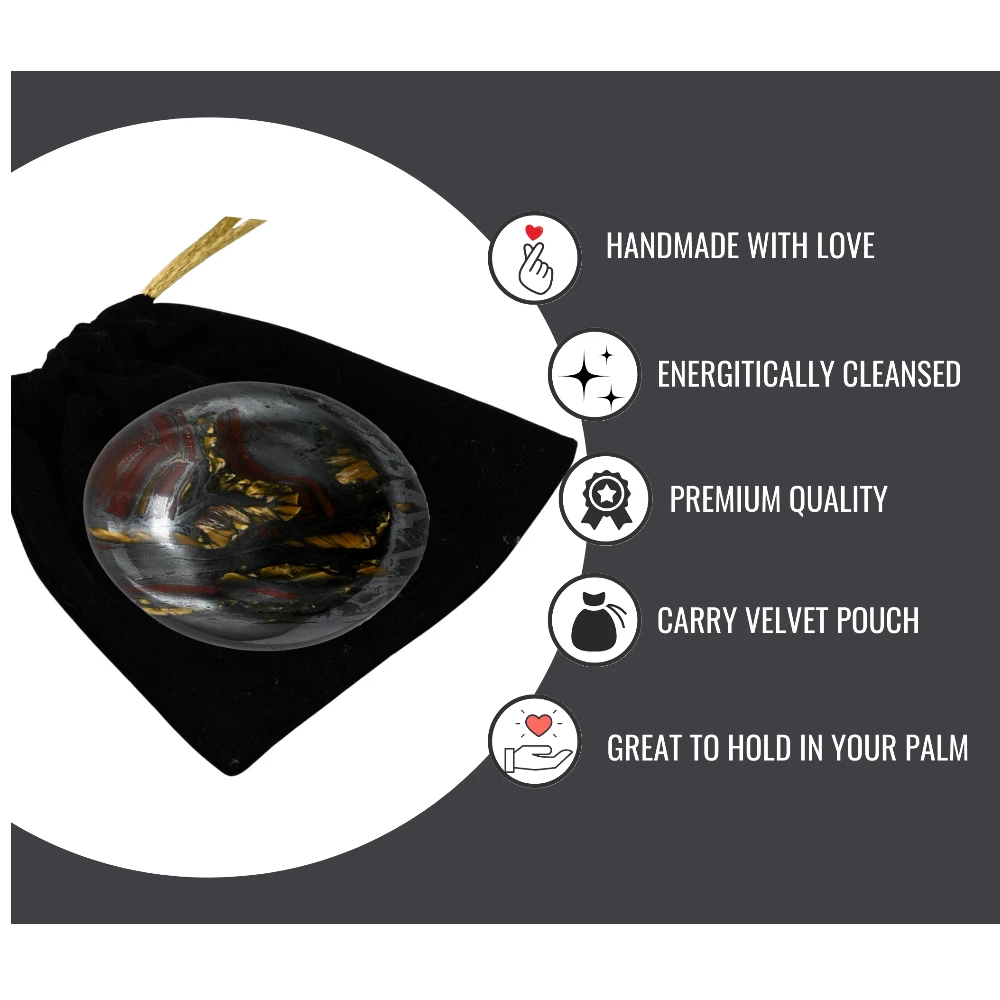 Iron Tiger Eye Palm Stone
