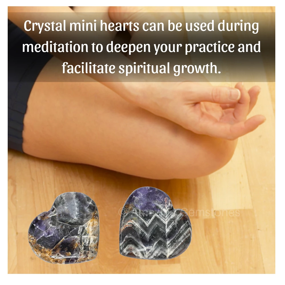 Amethyst Chevron Heart (Pack of 2)
