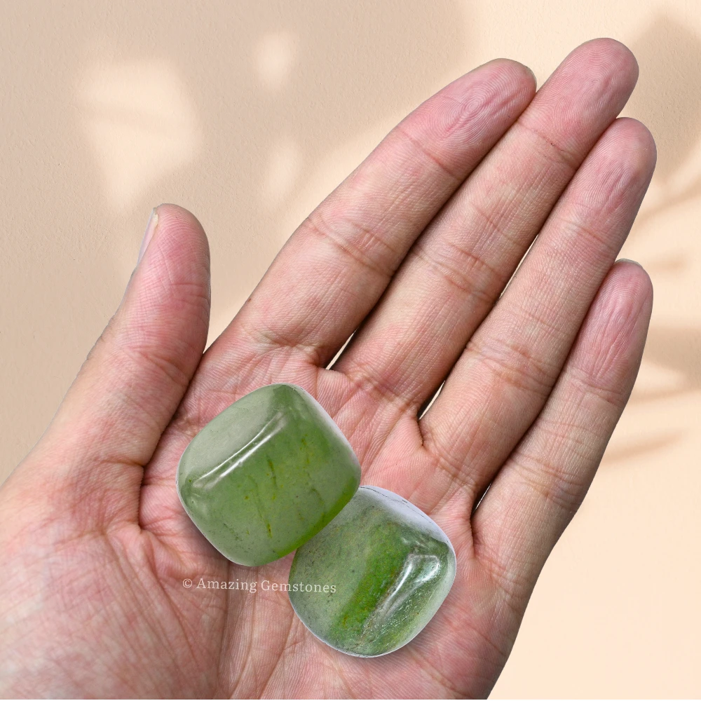 Tumbled Green Aventurine Crystals Stones (1 oz)