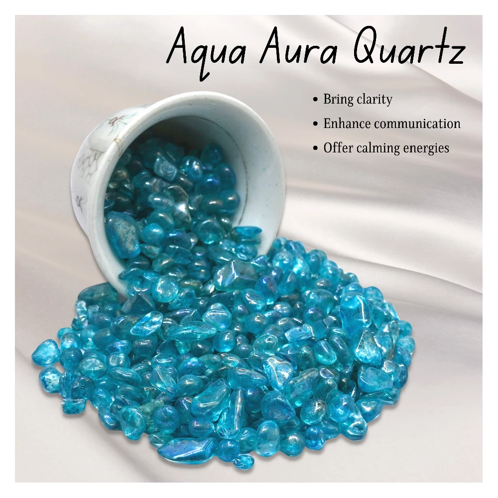 Aqua Aura Quartz Chips (1LB)