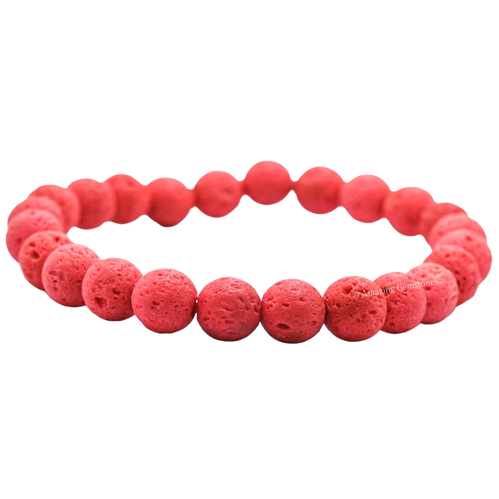 Red Lava Bracelet (Strechable)