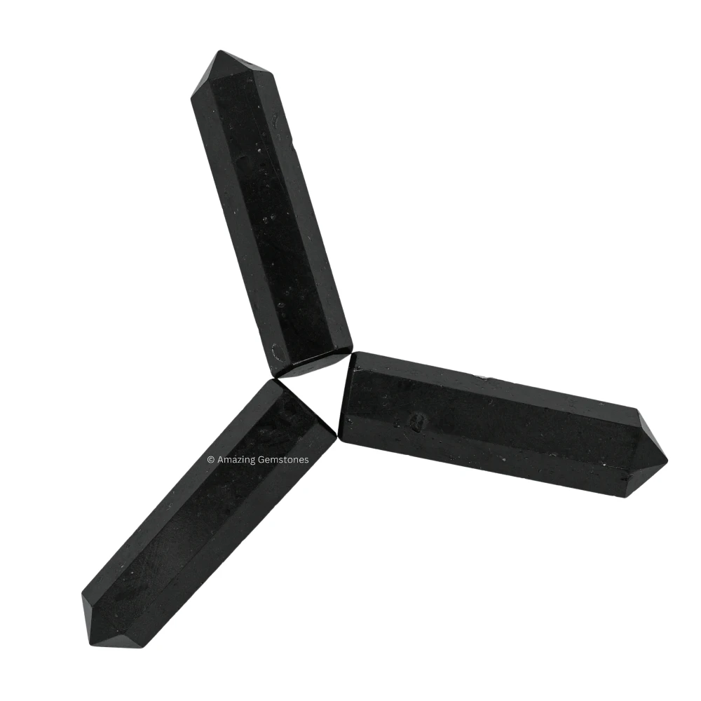 Black Tourmaline Pencil Points (Set of 3)