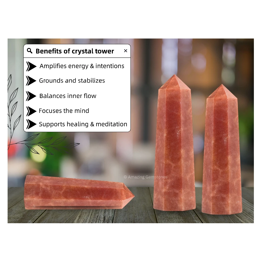 Strawberry Quartz Tower (2" to 3" INCH)