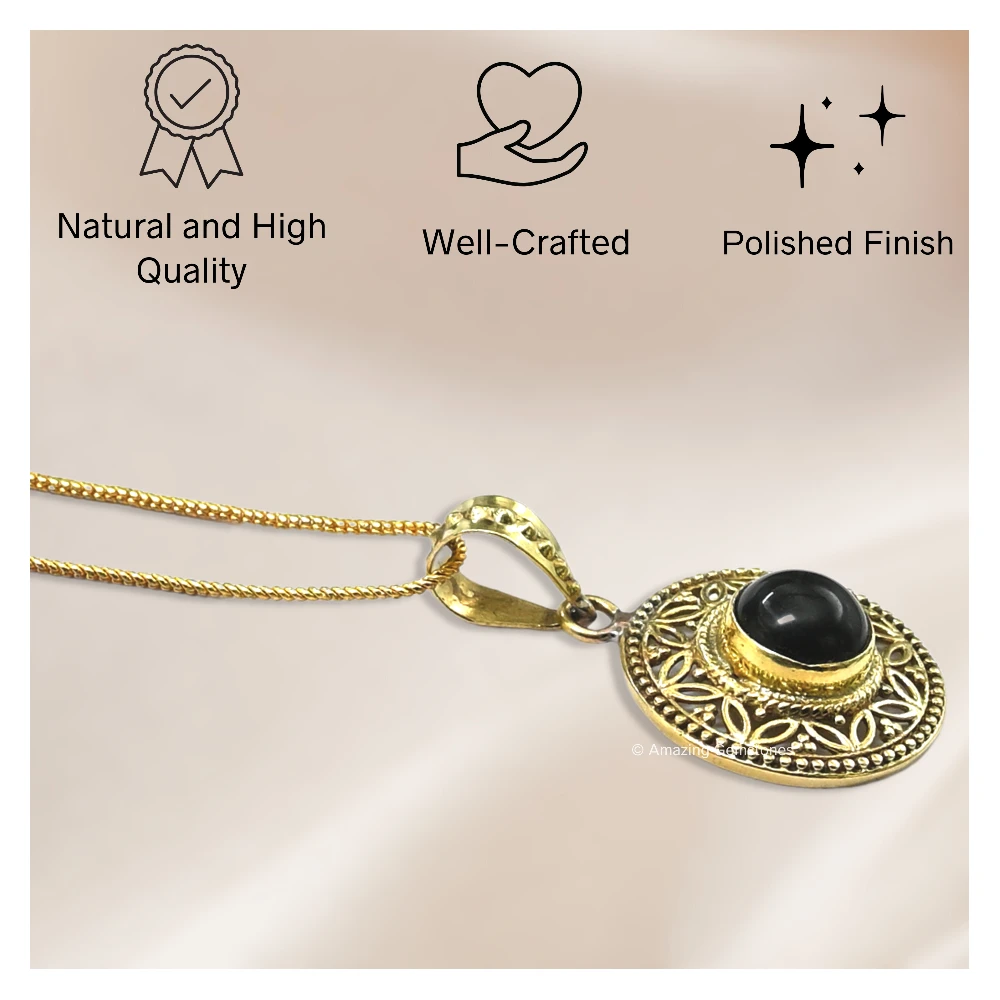 Black Obsidian Bead Necklace Premium