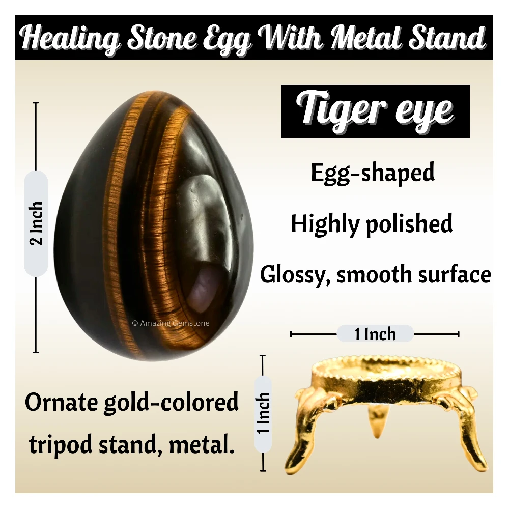 Tiger Eye Crystal Egg Stone